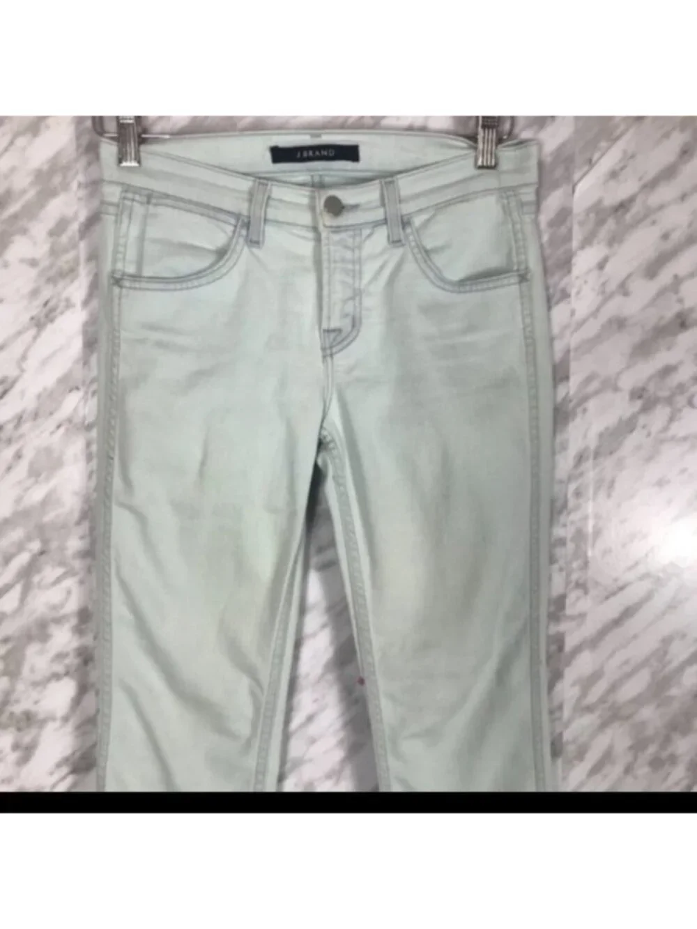 J Brand Allegra Skinny Jeans in Nirvana Sky Blue -Mid-Rise